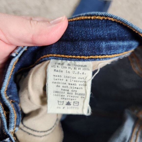 Rag & Bone High Rise Skinny Jeans - Picture 6 of 9